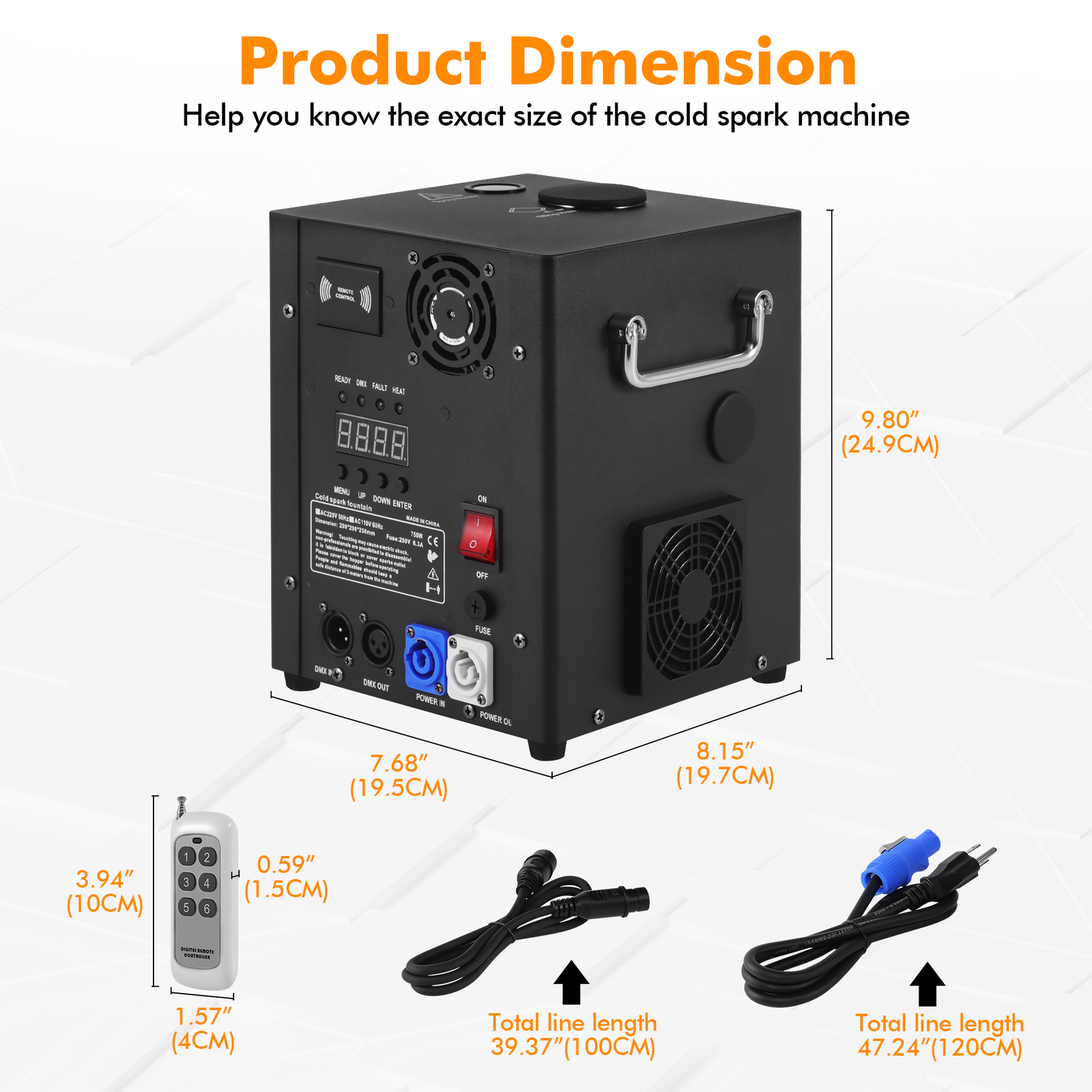 750W Cold Spark Machine Firework Machine DMX DJ Wedding Stage Effect Machine