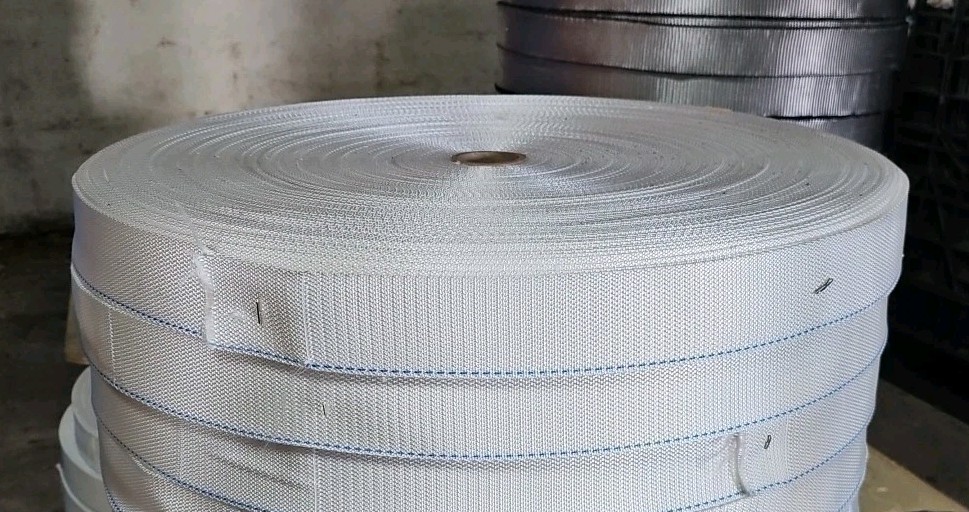 260' Roll of 2" White w/ One Blue Edge Tie Down Webbing - 11 Available NEW!