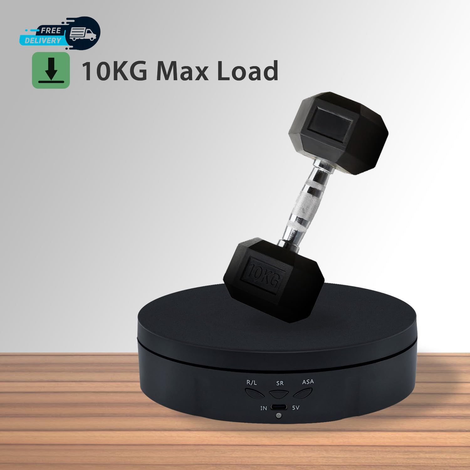 Motorized Rotating Display Stand,5.7Inch 360 Degree Electric Rotating