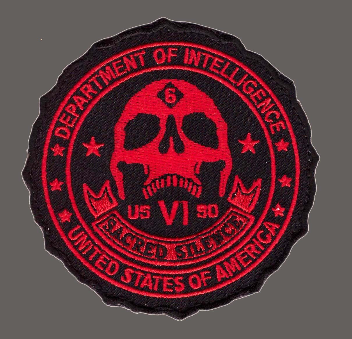 DEPARTMENT OF DEFENSE SACRED SILENCE INTELLIGENCE 3.5 INCH HOOK PATCH