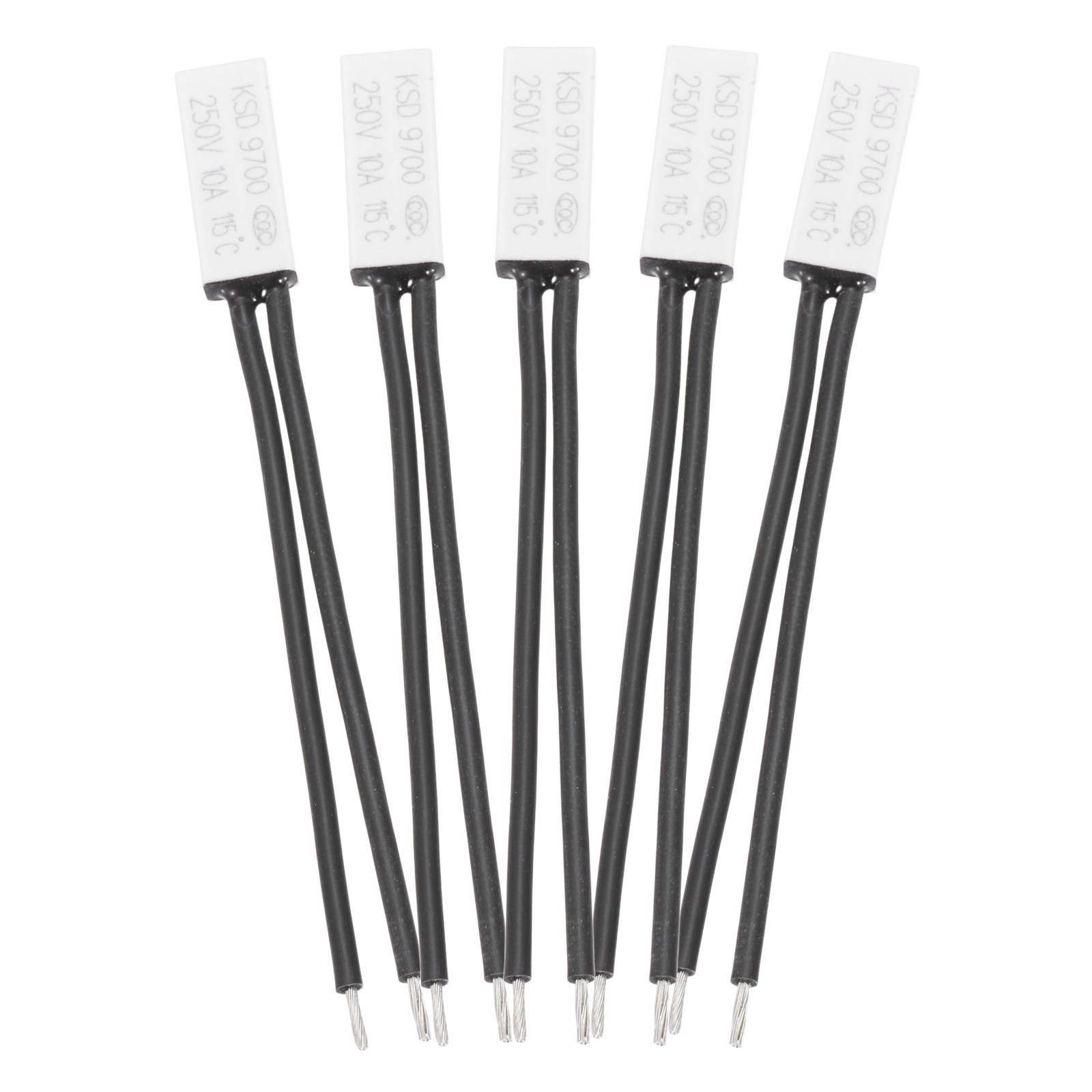 5 Pcs KSD9700 Thermostat 115°C/239°F Temperature Switch N.C 10A Plastic
