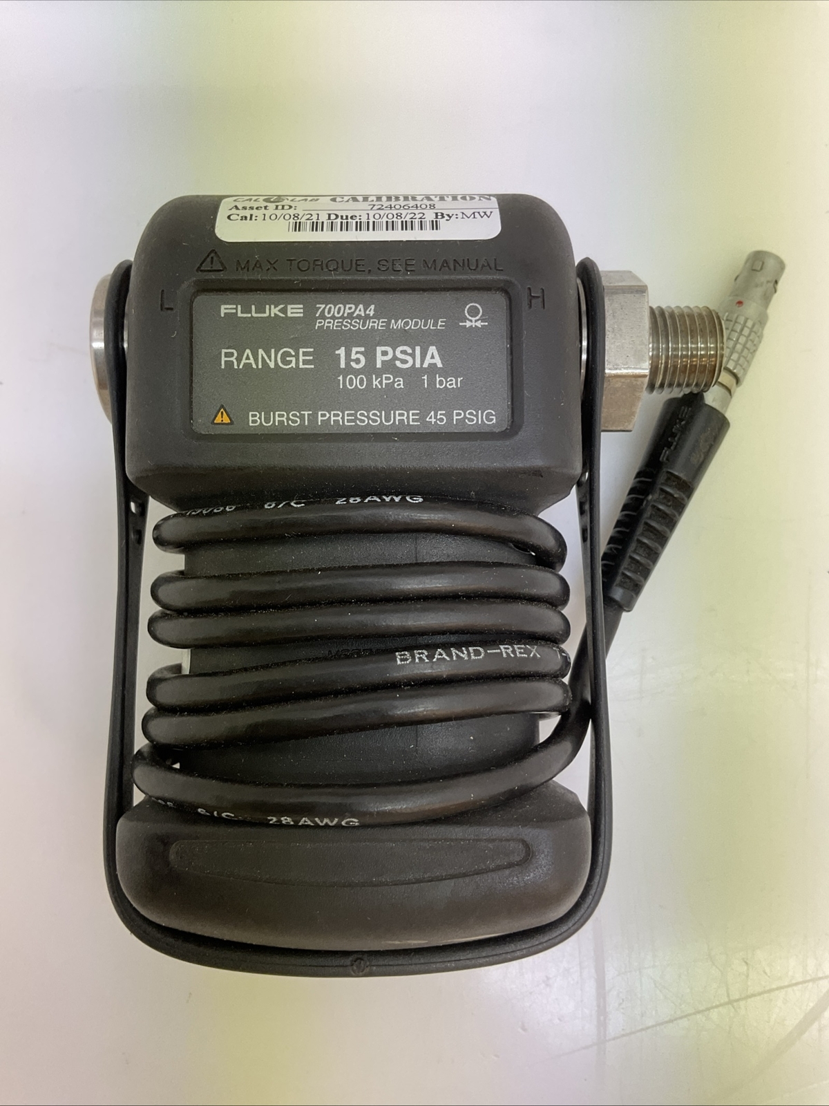 Fluke 700PA4 Pressure Module 15 PSIA