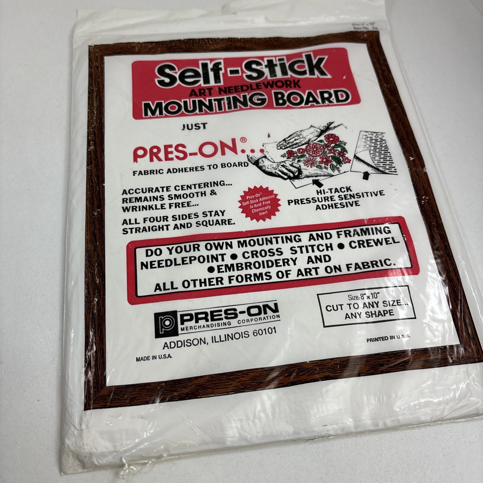 PRES ON Mounting Board, 8-Inch x 10-Inch