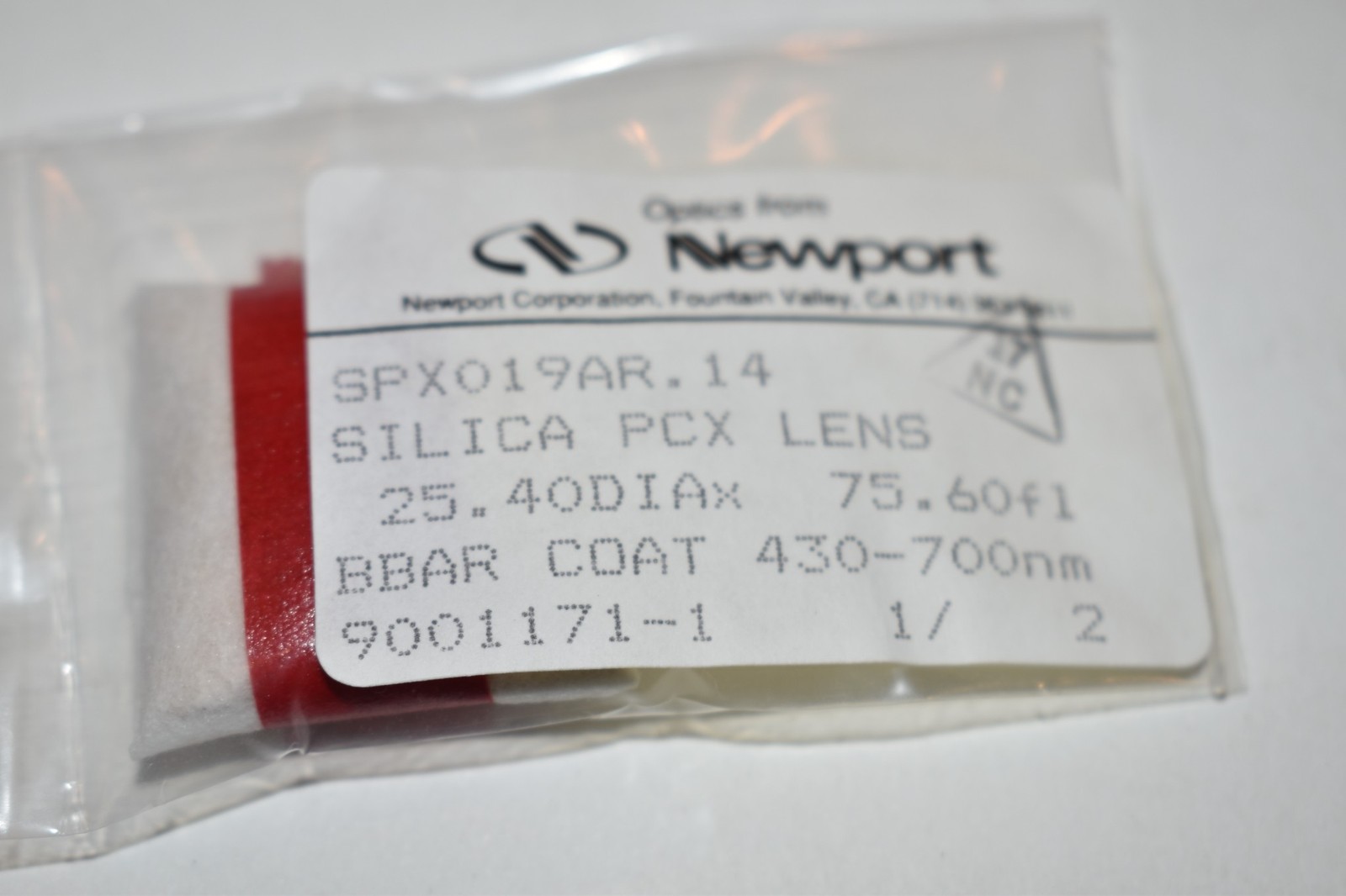 *JM* NEWPORT SPX019AR.14 SILICA PCX LENS 430-700NM - NEW (CTE49)
