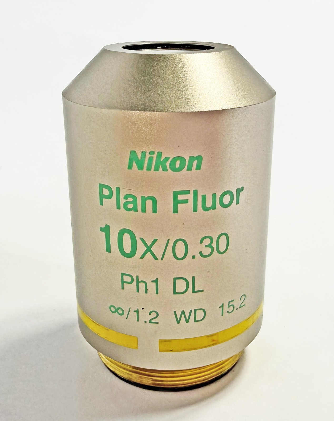 Nikon Plan Fluor 10x 0.30 Ph1 DL ∞/1.2 WD 15.2 Microscope Objective Lens