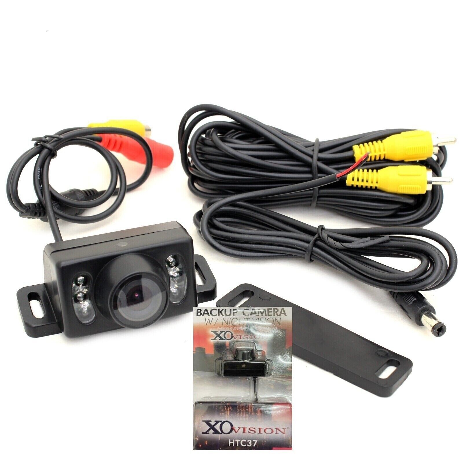 NIGHT VISION BY XO VISION HTC37 BACKUP COLORED WATER PROOF CAMERA PARKING GUIDE