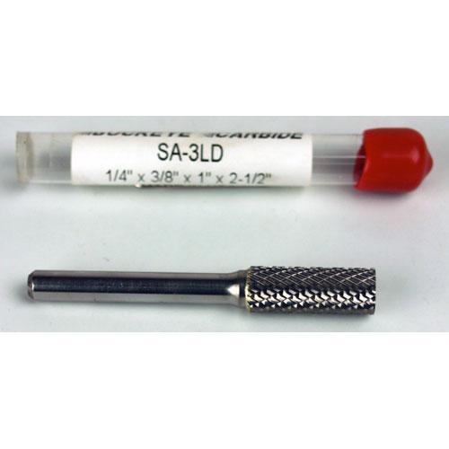 Carbide Burr (SA-3LD) Cylindrical - Double Cut - 1/4 x 3/8 x 1 x 2 1/2