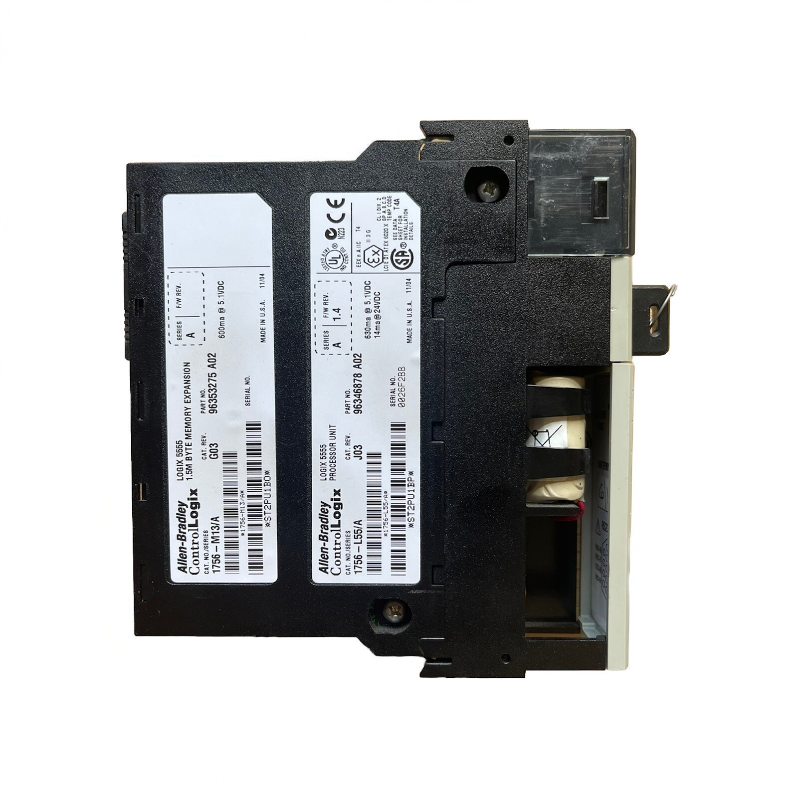 Allen-Bradley 1756-L55/A ControlLogix Processor with 1756-M13/A Memory Module
