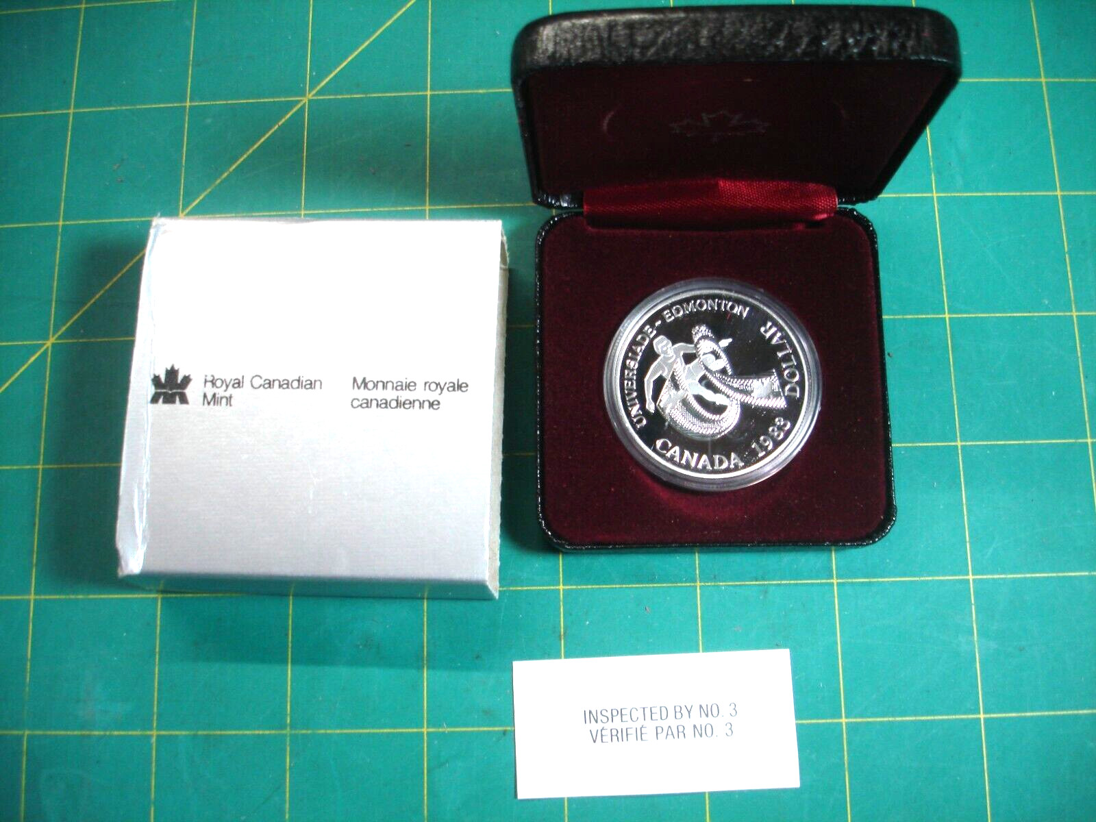 1983 ROYAL CANADIAN MINT PROOF SILVER DOLLAR UNIVERSIADE EDMONTON COIN