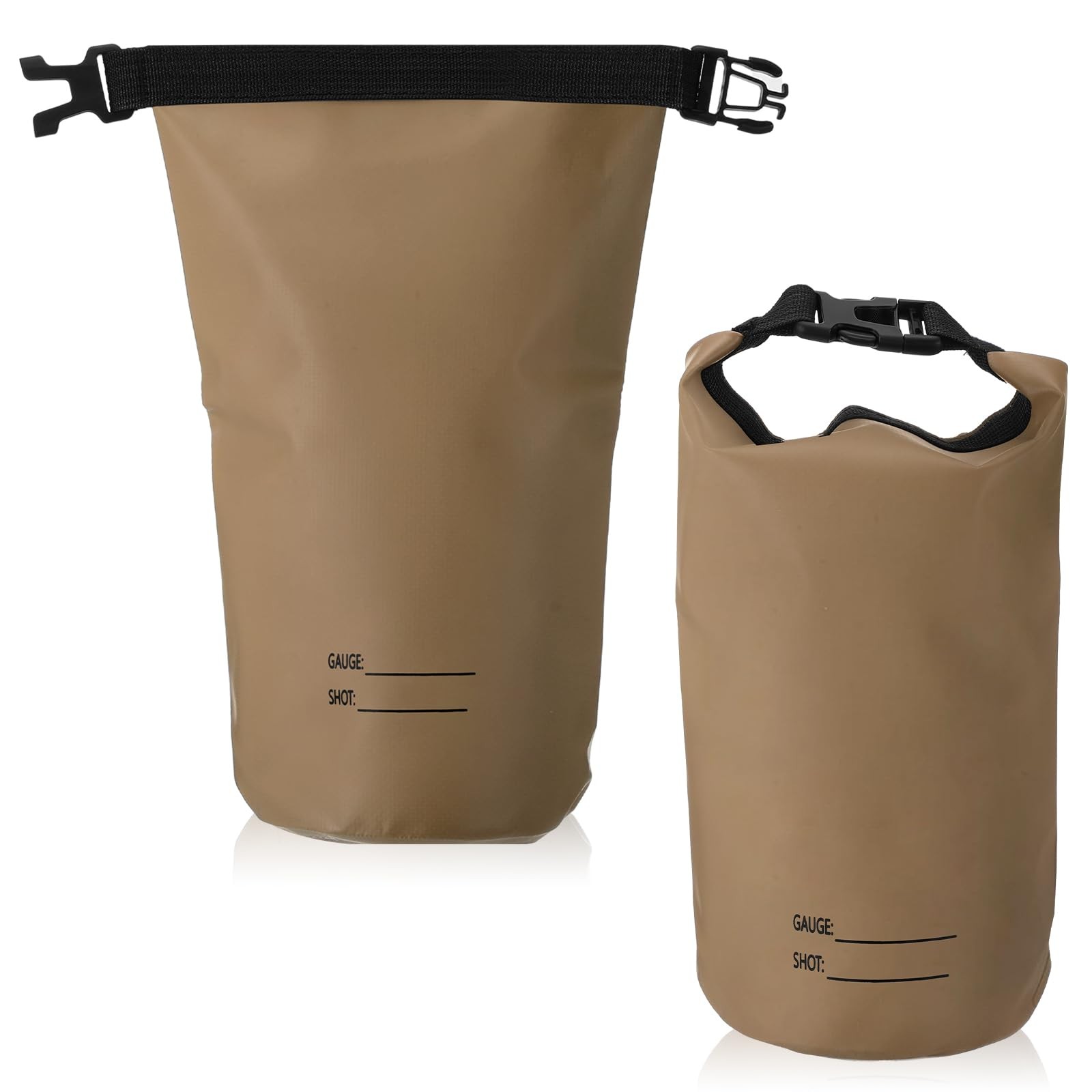 2 Pack Shell Pouch 2 L Waterproof Shotgun Shell Bag Arc Welded Dry Ammo Pouch...