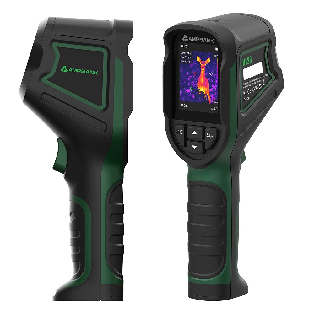 AMPBANK H128 Handheld Thermal Imaging Camera High/Low Temp Alerts Auto Shut