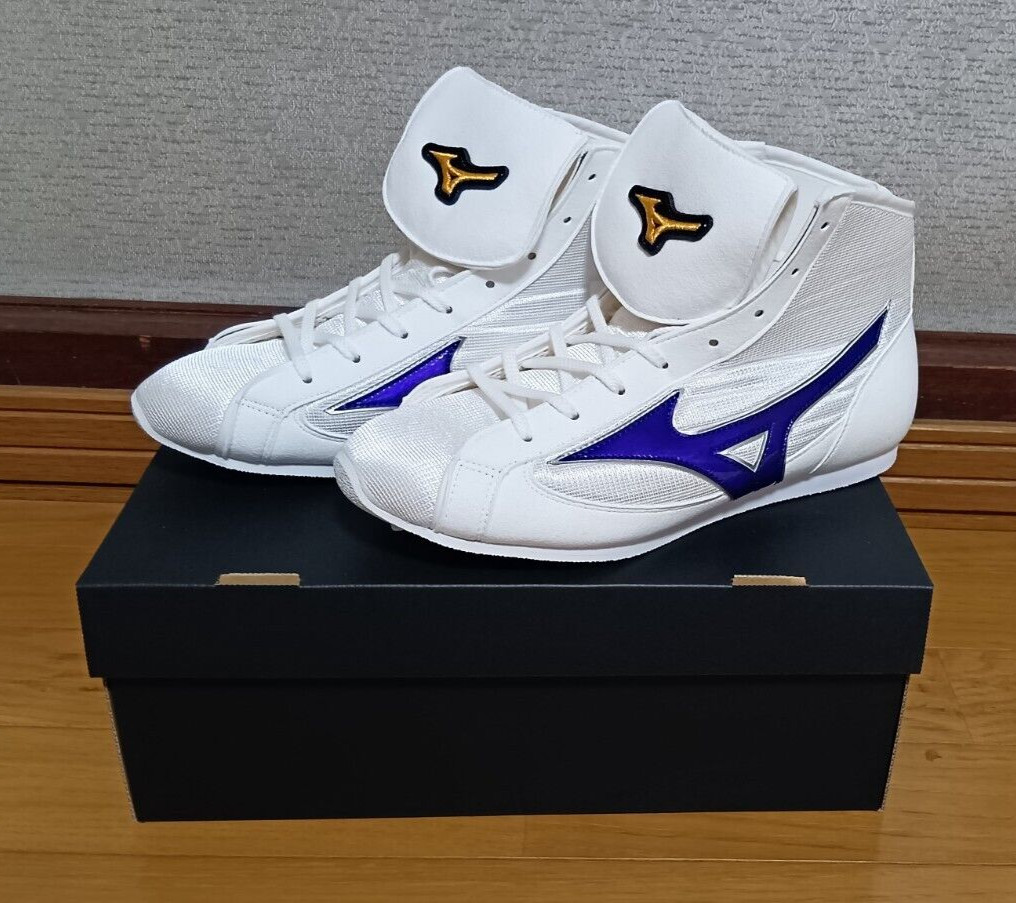 Mizuno Short Boxing Shoes BM533 Easy Spectra White×Purple×Silver 23-28.5cm
