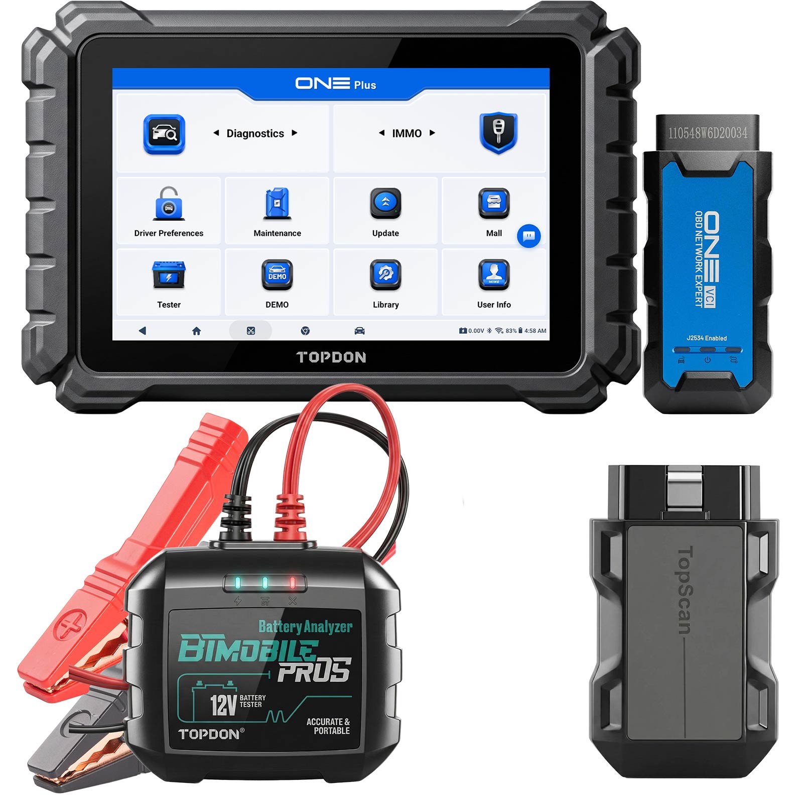 Topdon ONE Plus Bi-directiinal Diagnostic Scanner Coding J2534 Pass-Thru Program