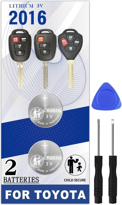CR2016 Remote Key Fob Battery Replacement for Camry Corolla Highlander P