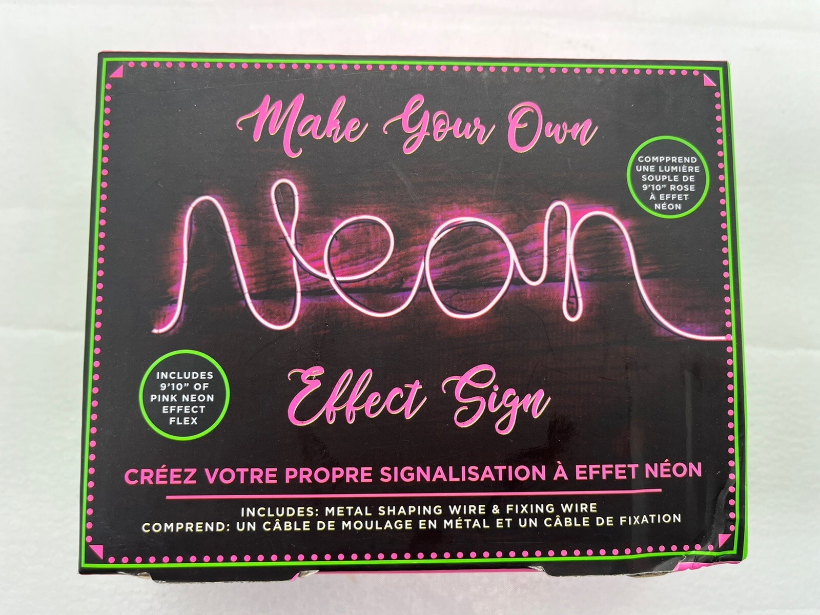 iscream Neon Effect Pink LED Customizable Rope Accent Light, 9 ft 10 in long
