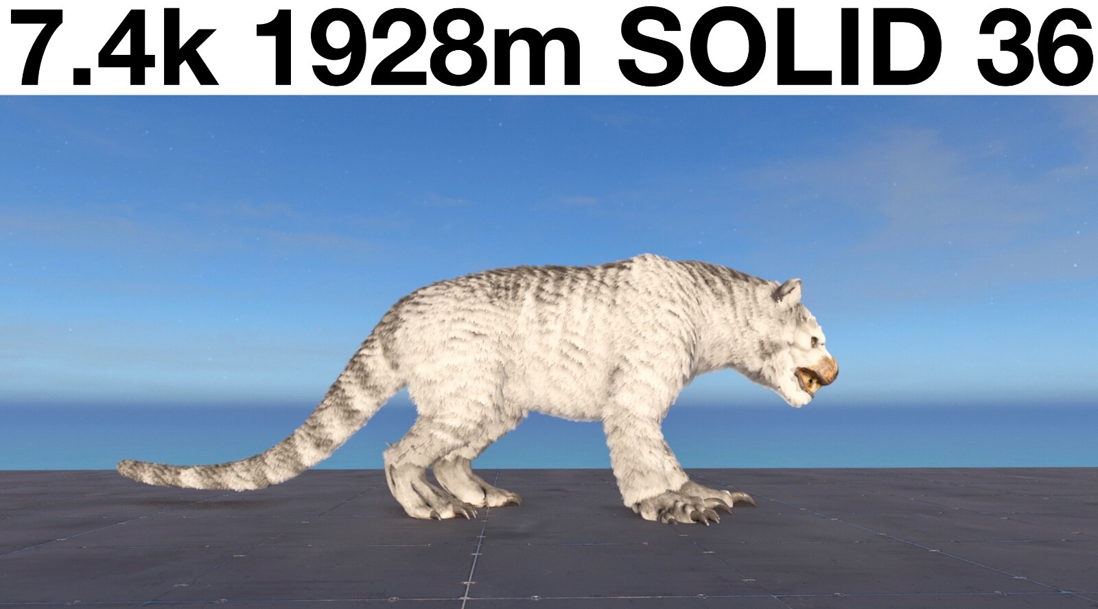 1928m Solid 36 Albino Thyla Ark Survival Ascended ASA PVE Xbox/PC/PS Thylacoleo