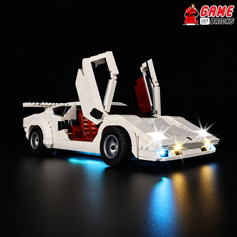 LED Light Kit for LEGO® Lamborghini Countach 5000 Quattrovalvole 10337 (Remote)