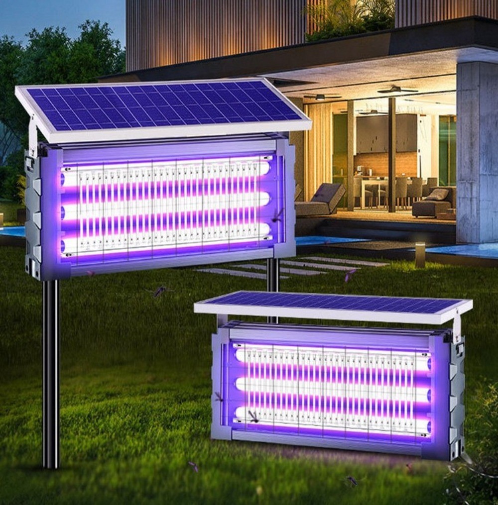 Solar Bug Zapper, Outdoor Mosquito Killer Lamp Waterproof Rechargeable Fly Trap