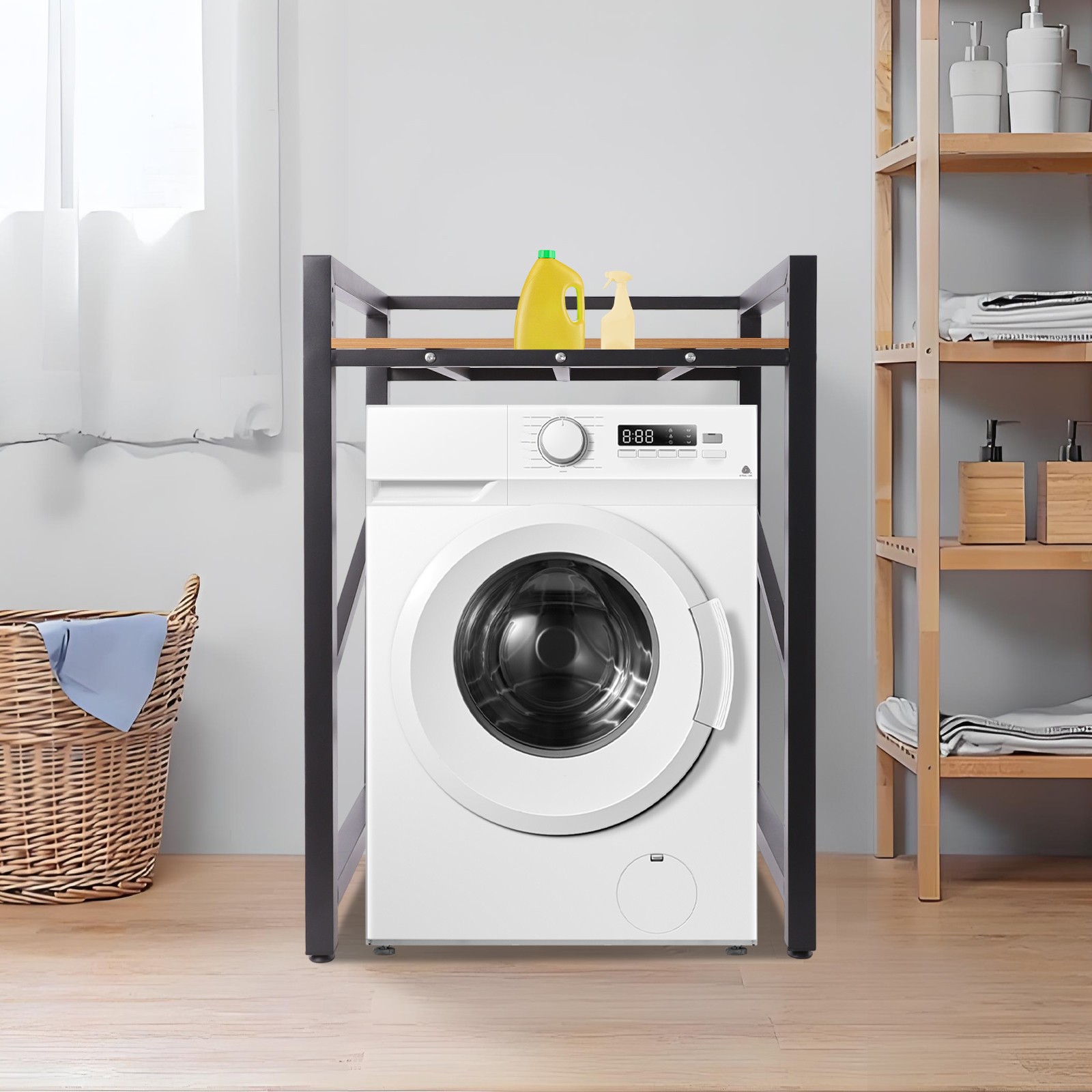 Height Adjustable Washing Machine Stacking Rack For Washer & Dryer Width ＜65cm