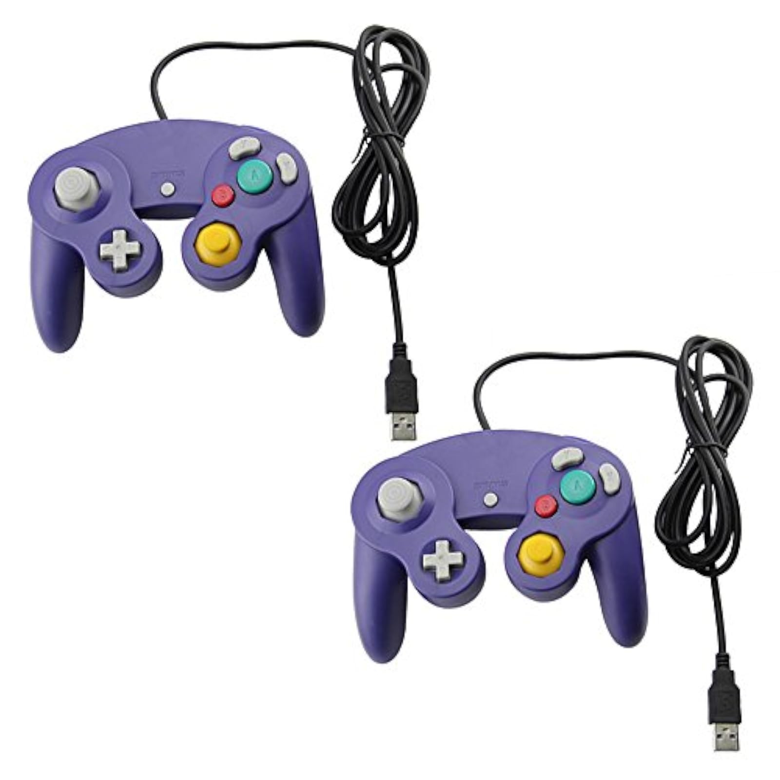 Lot Of 2 GameCube Style USB Wired Controllers For PC And MAC Classic