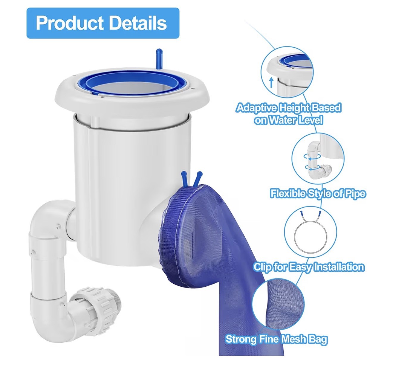 Automatic Pool Skimmer and Cleaner for Inground Pools, 2473