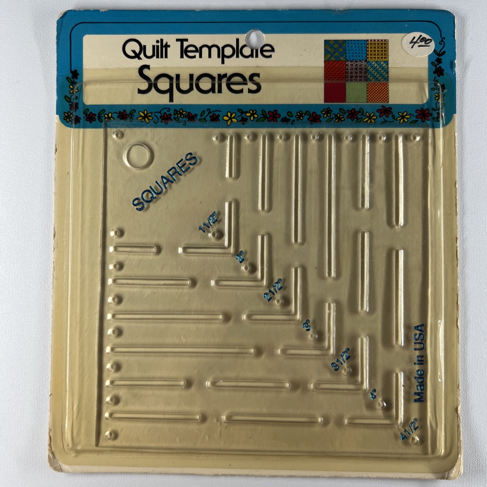 Quilt Template Squares by JPI W.H. Collins Inc.  new in sealed package vintage?