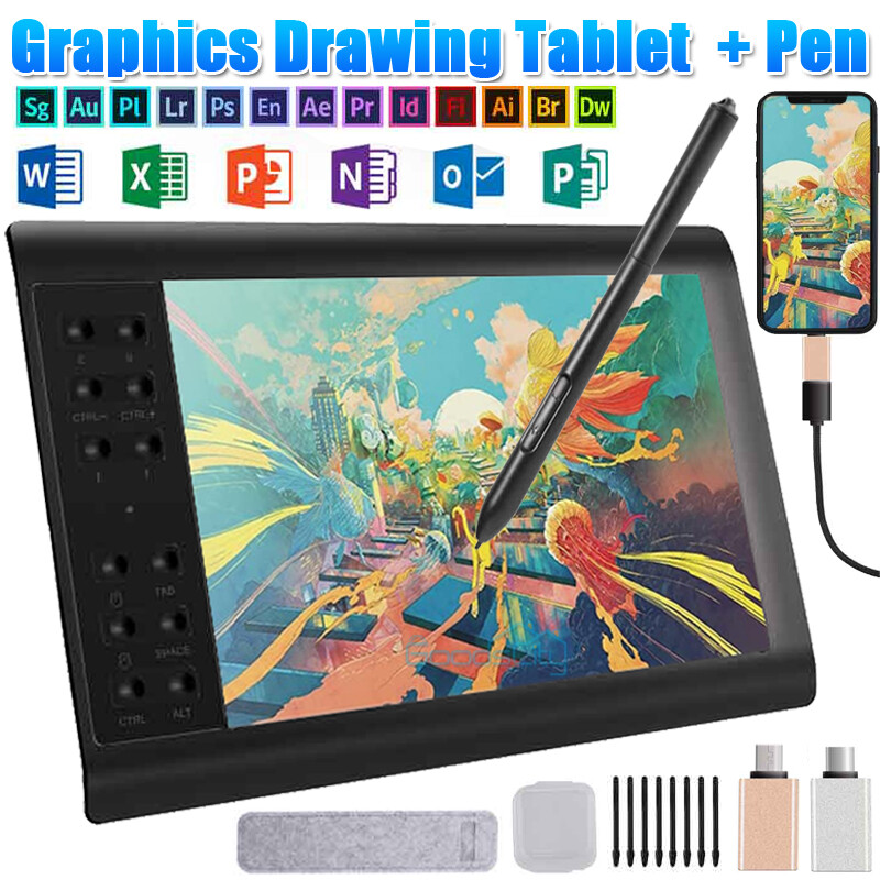 2024 NEW Graphics Drawing Tablet with Screen Pen Display for Mac PC Smartphone
