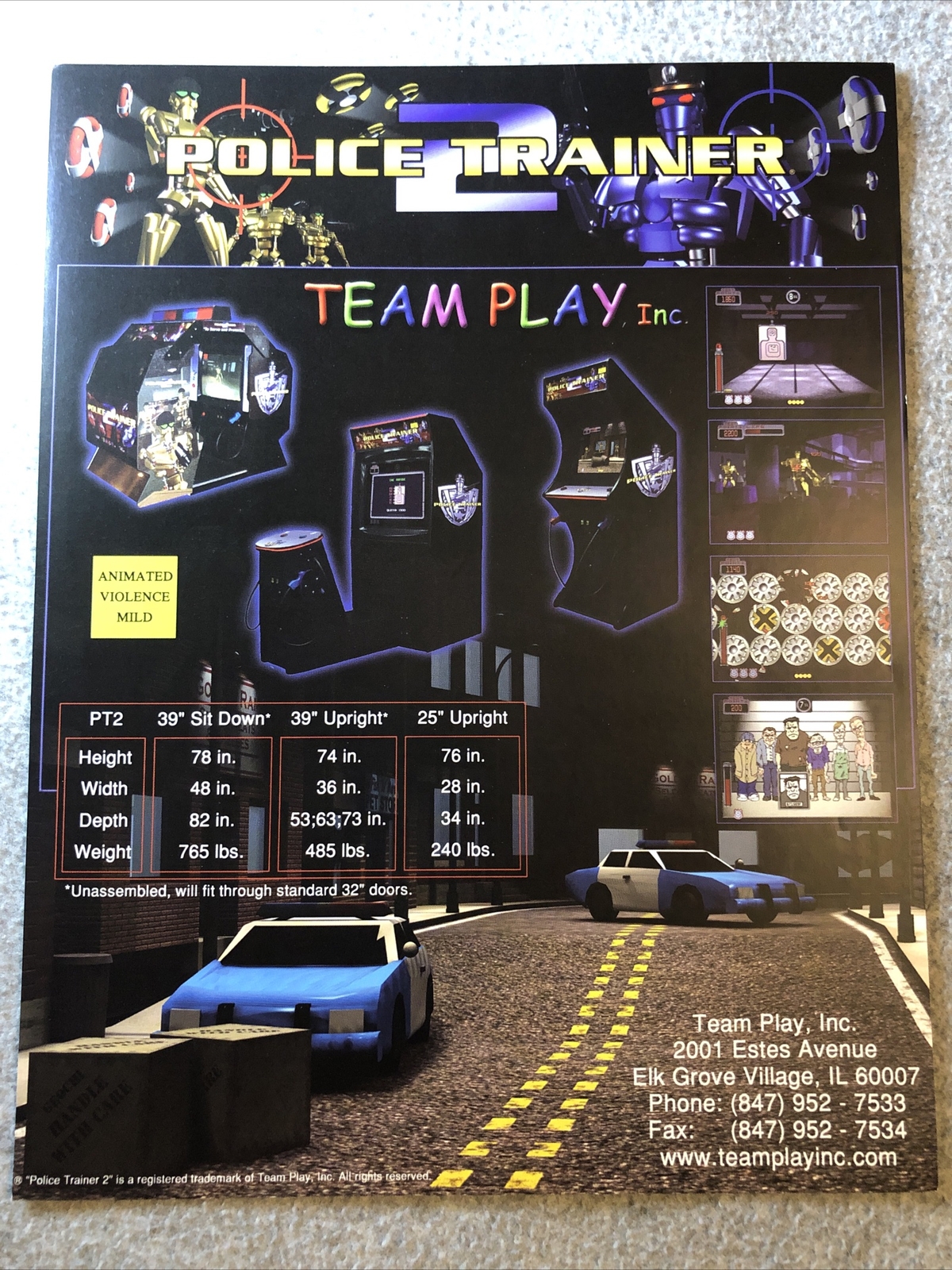 ****** Star Trek Police Trainer Video Arcade Game Flyer Coin-op ******