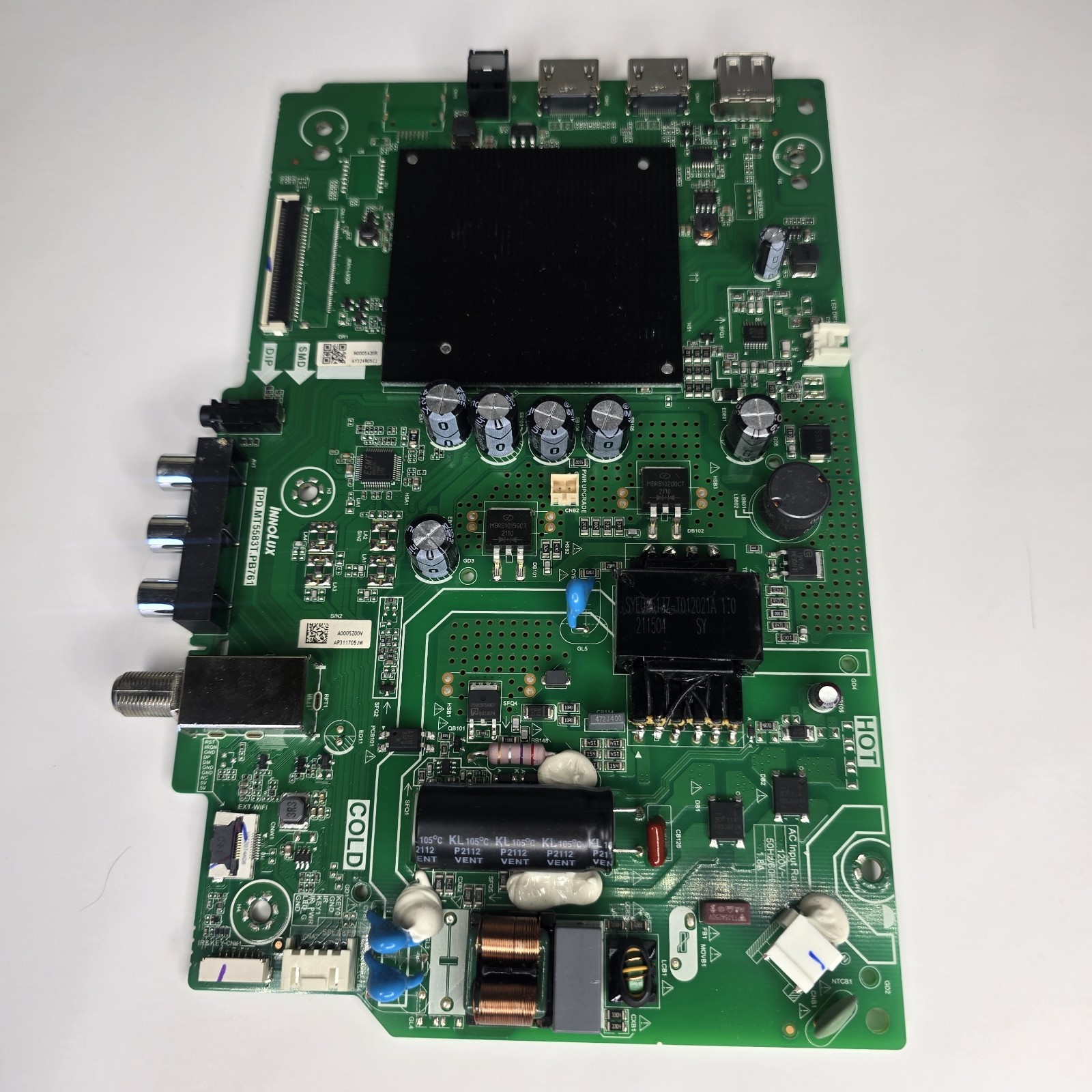 Vizio D32H-J09 Main Board A0005Z00V, 6M03A0005Z00V TPD.MT5583T.PB761