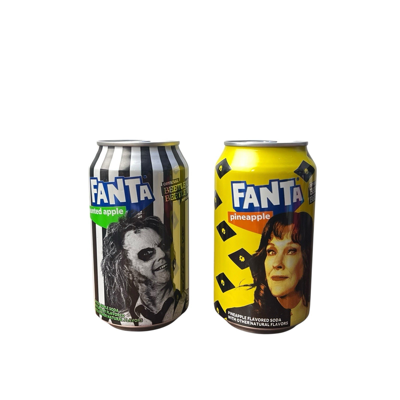 Lot of 2 Beetlejuice Fanta Collectible Soda Cans EXPIRED May 2025 Horror NEW