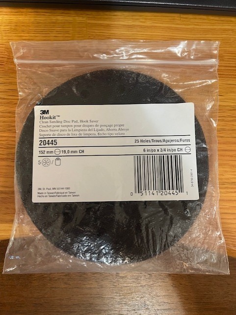 3M Hookit Clean Sanding Disc Pad Hook Saver 20445, 6 in 25 Holes, 5 pack