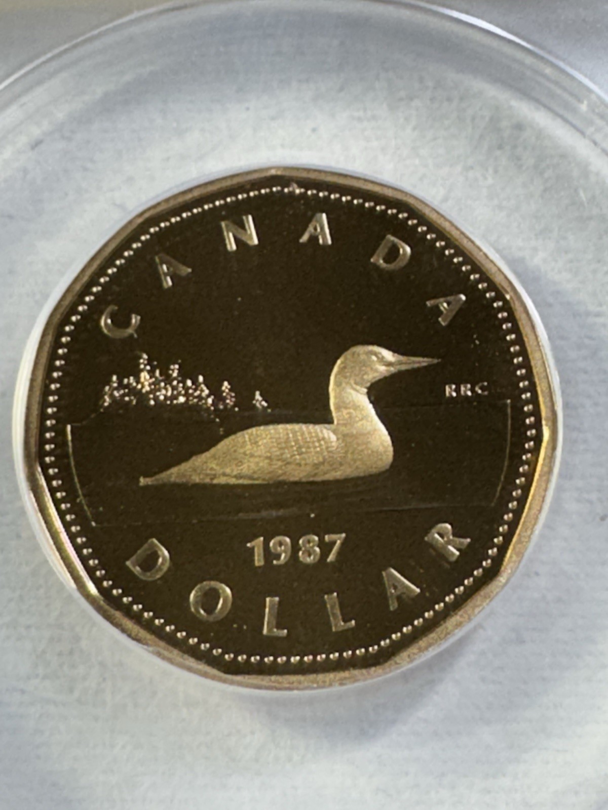 1987 Canada 1 Dollar Proof Coin Graded PR 68 DCAM by ANACS Loonie