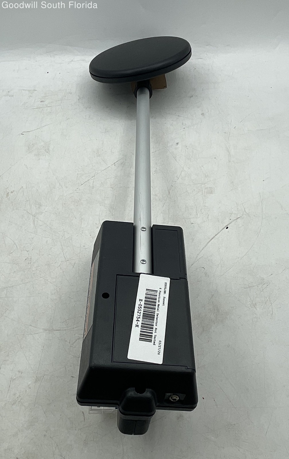 Black Portable Electric Test And Adjustable 6 Function Metal Detector Not Tested