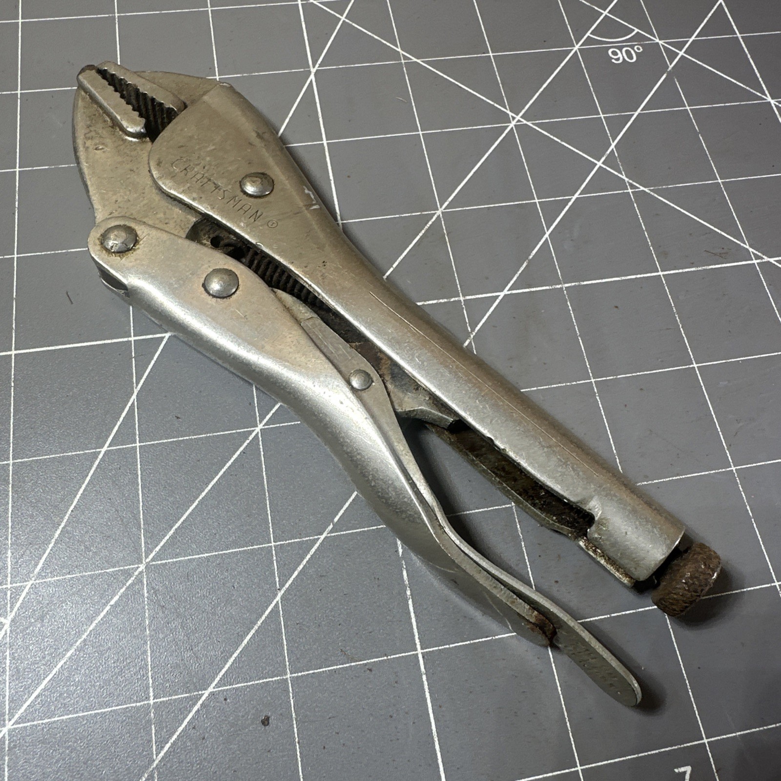 Craftsman USA-Made, 7-Inch Adjustable Locking Pliers, Straight Jaw Vintage