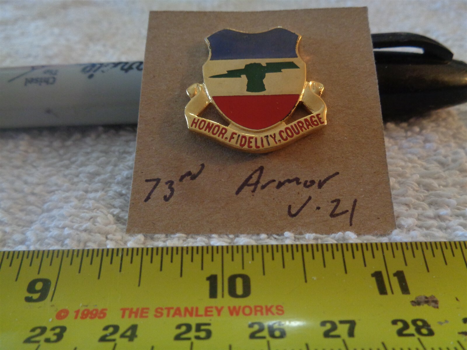 73rd Armor V-21 Unit Crest, DI, DUI (DRAW#L8)