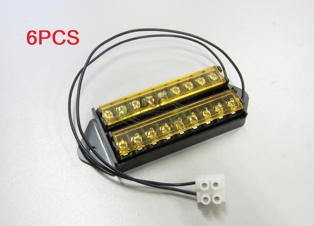 Wholesale (6PCS) 8 Way Terminal Block Bus Bar - Splits 1 Input to 8 Out