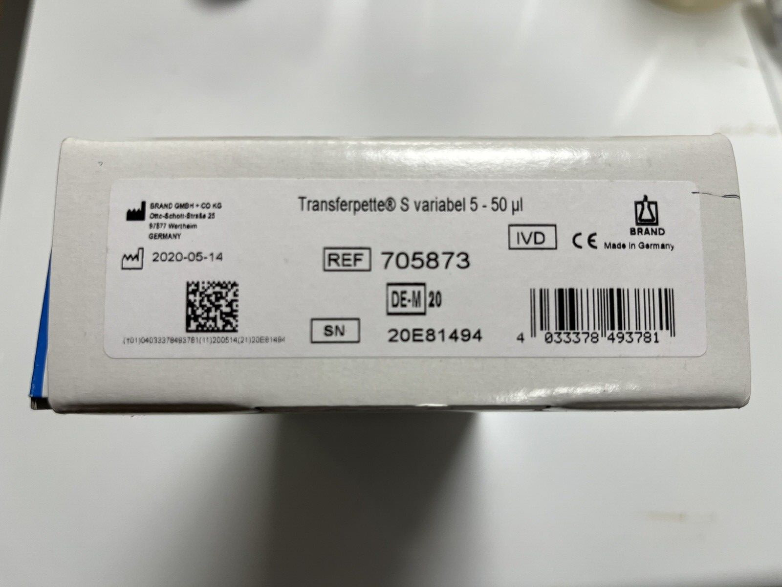NEW Transferpette S Variable 5-50 uL - 705873