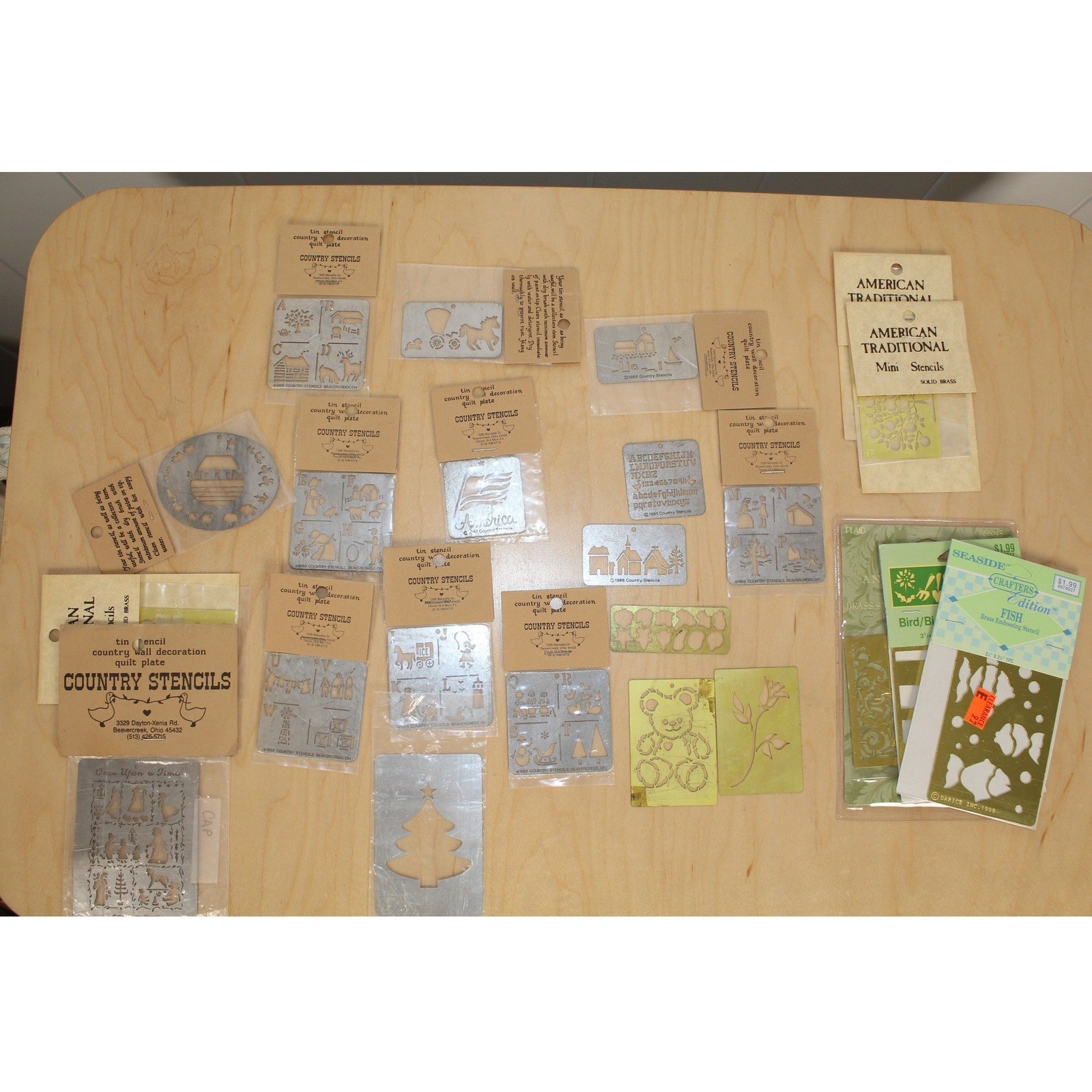Vintage New Country Stencils Tin Stencil Quilt Patterns Lot of 23