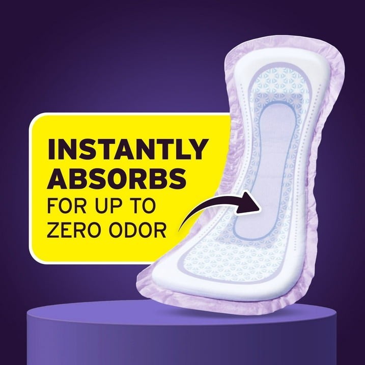 Poise Incontinence Pads, 8 Drop Overnight, 84 ct