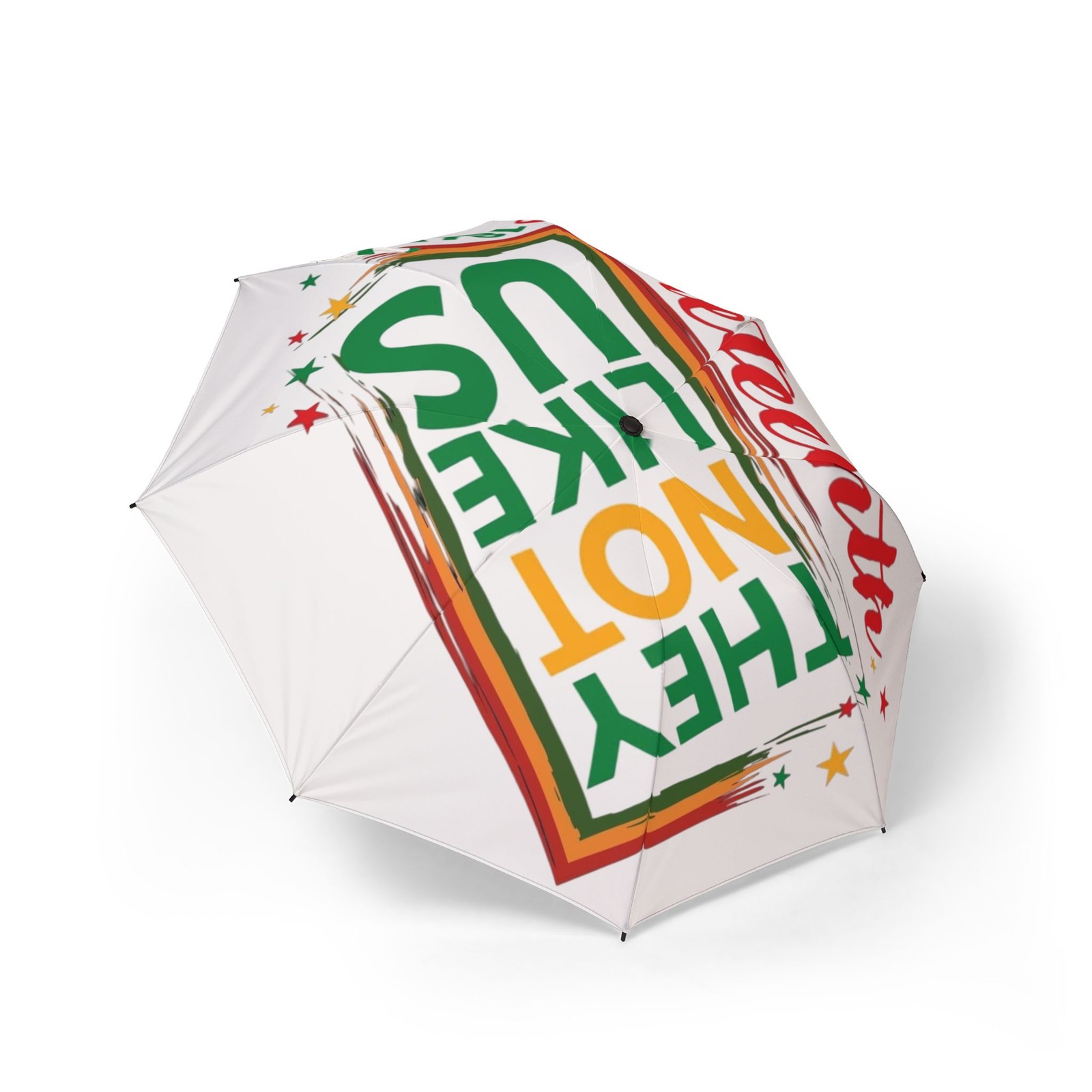 They Not Like Us umbrella | Foldable Rain Umbrella, Bold Text Design