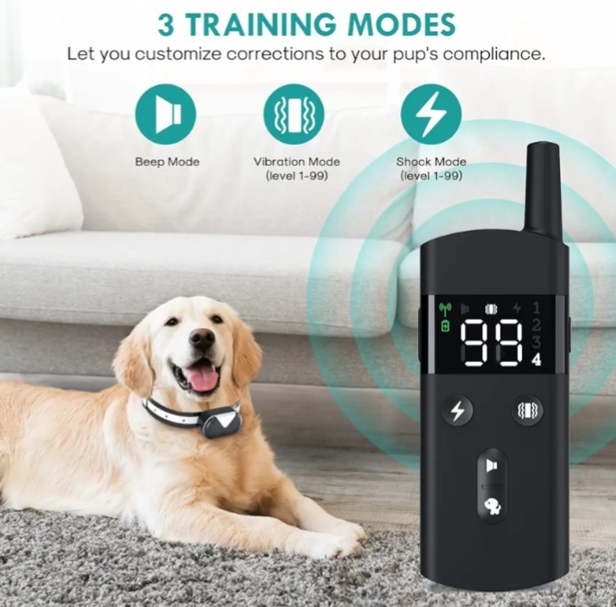 2700 FT Remote Dog Shock Training Collar Rechargeable Waterproof LCD Pet Trainer