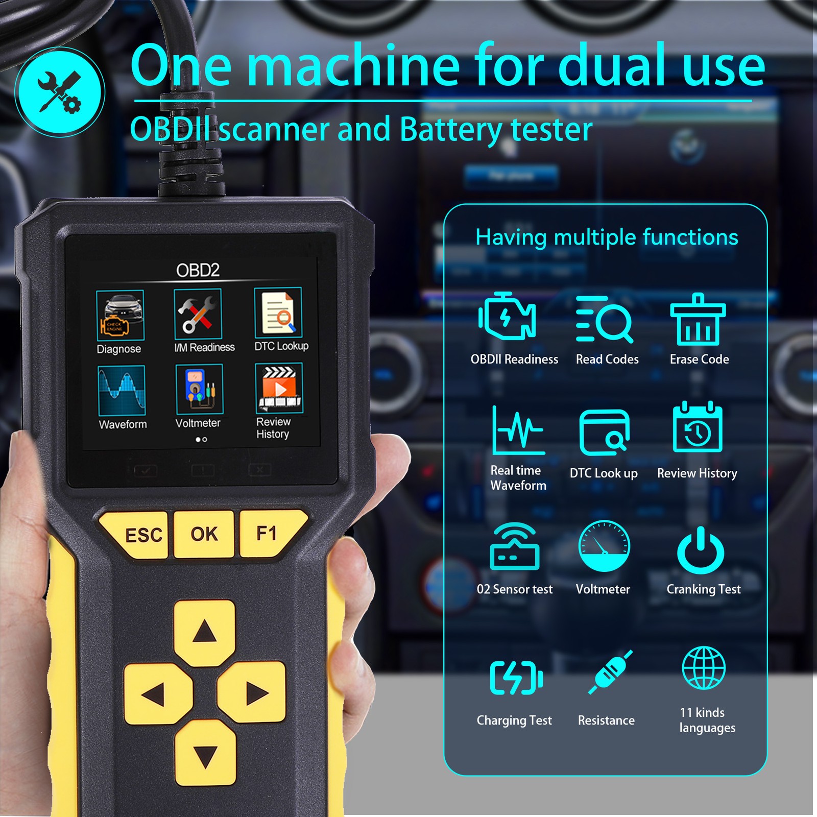 BT80 OBD Scanner Code Reader OBD II Check Engine Car Diagnostic Tool NEW US