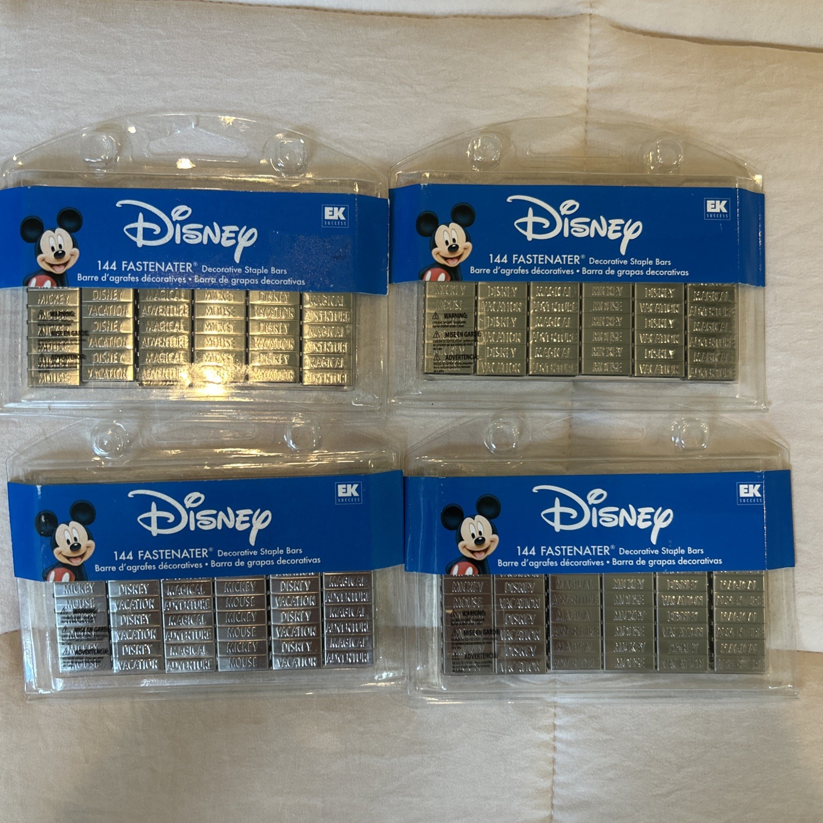 EK Success Fastenater Decorative Staple Bars DISNEY MOMENTS Four Packages 144 ct