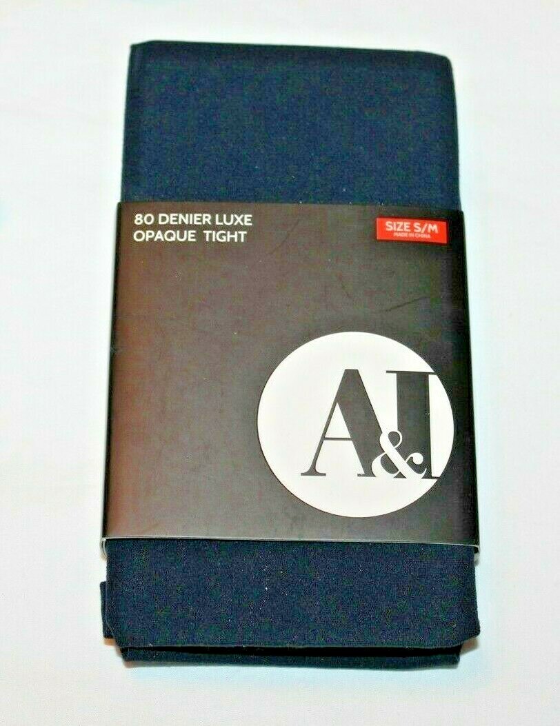 A&I Women's 80 Denier Luxe Opaque Tight  Navy  Size S/M