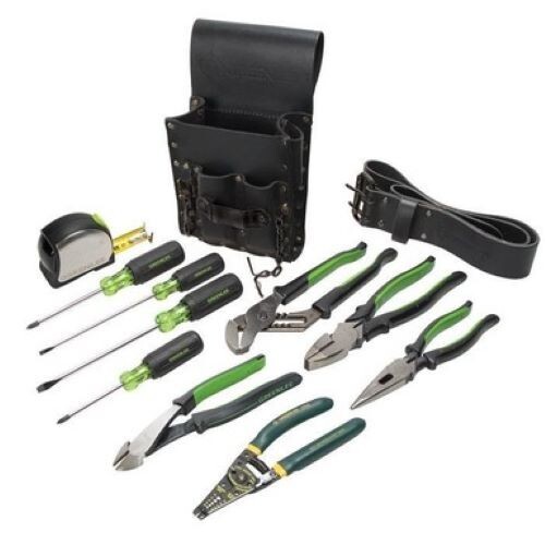 GREENLEE 0159-13 ELECTRICIANS TOOL KIT (12 PCS), BR