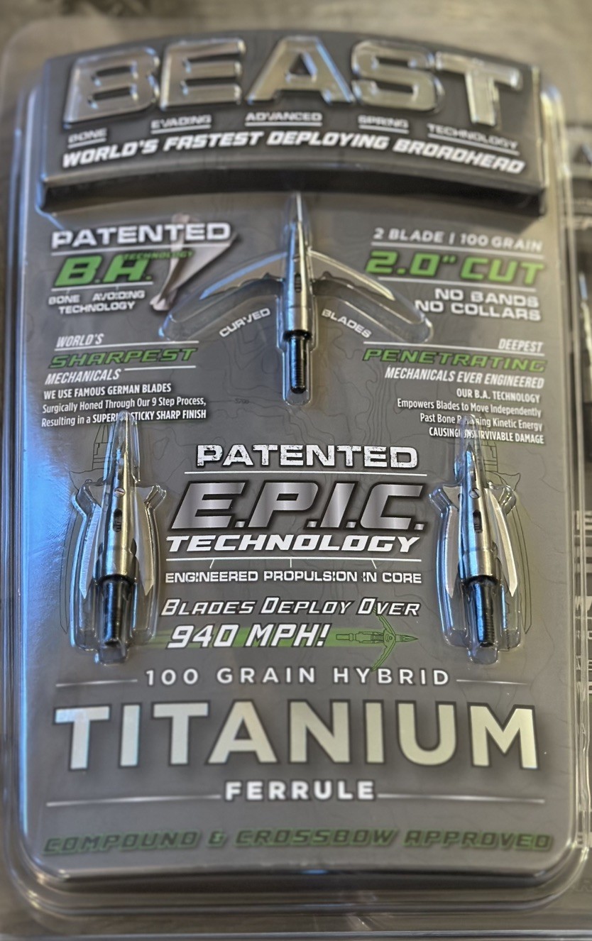 BEAST Titanium 100gr 2.0” Cut Broadheads (3 Pack)