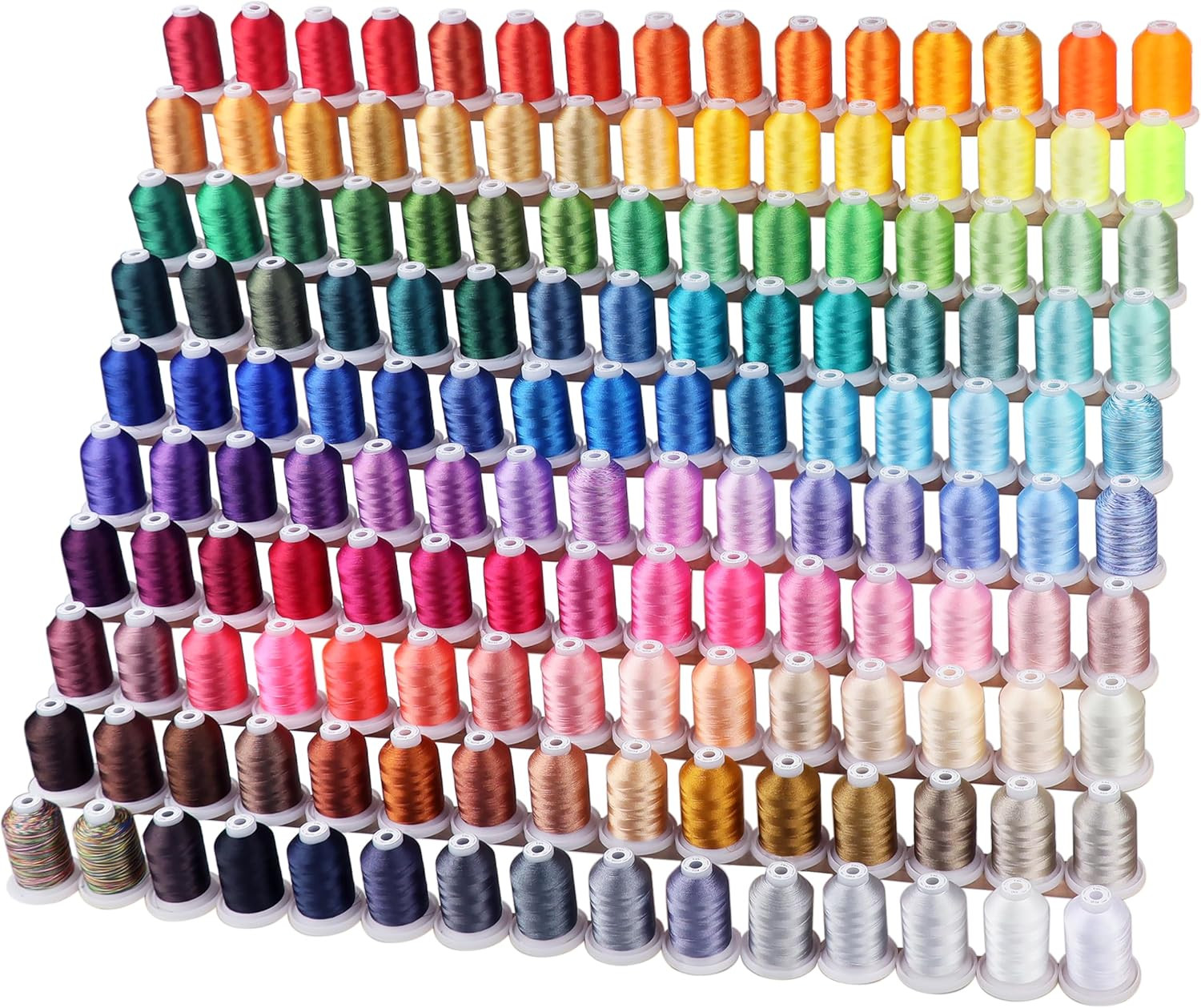 Embroidery Machine Thread Mega Kit 150 Colors Compatible with Brother & Janome P