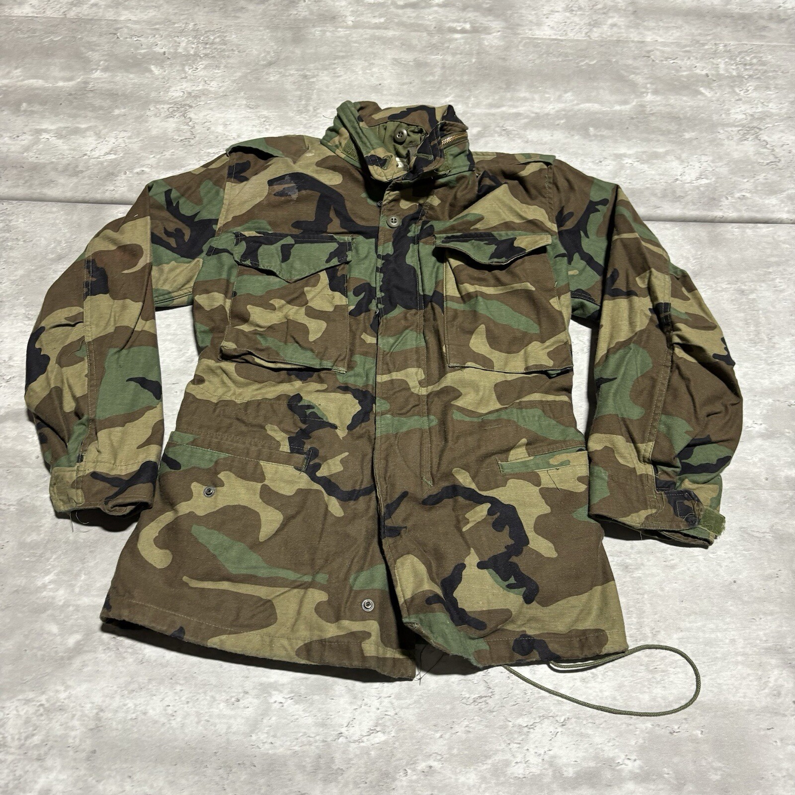US Military Woodland Cold Weather Combat Coat Adult XS Short Mens Camouflage*
