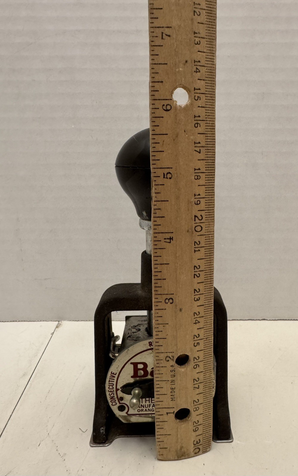 Vintage Bates Numbering Machine Ink Stamper 6 Wheels Style A