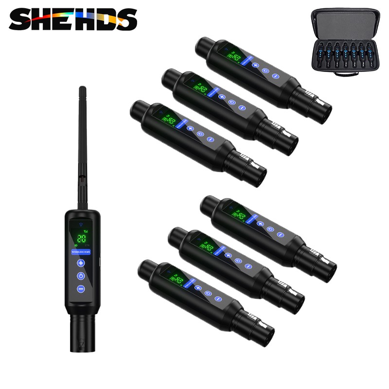 SHEHDS DMX512 Wireless Transmitter Receiver Long-Range For DJ Par Stage Light